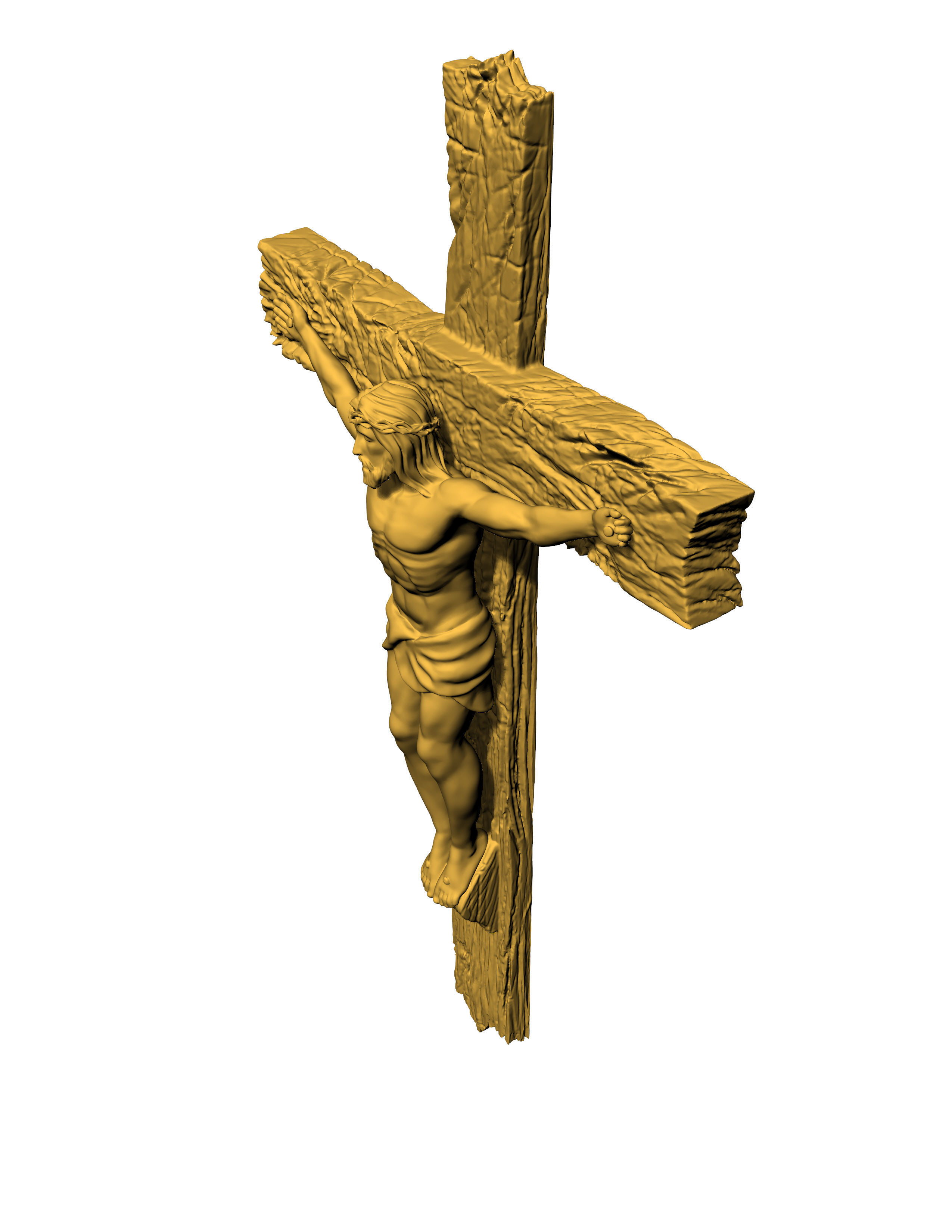 Jesus Cross Pendant 3D print model_25
