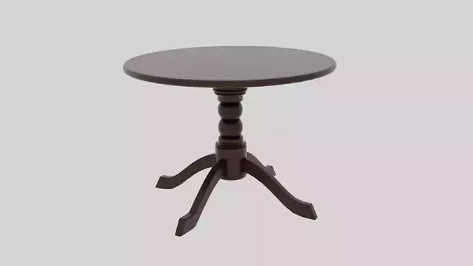 Round wooden table
