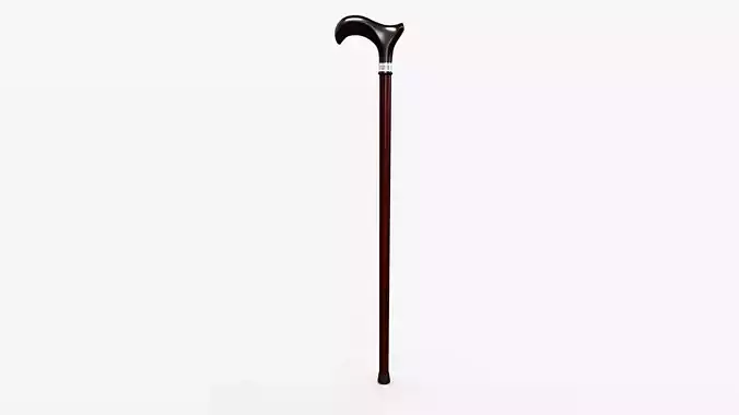 Antique Walking Cane Low-poly 3D model