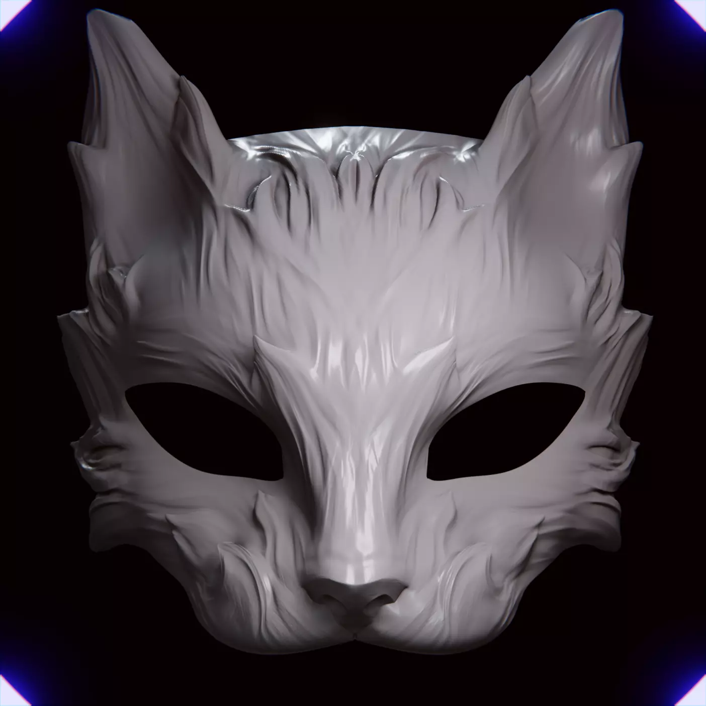Cat mask v5 3D print model_0