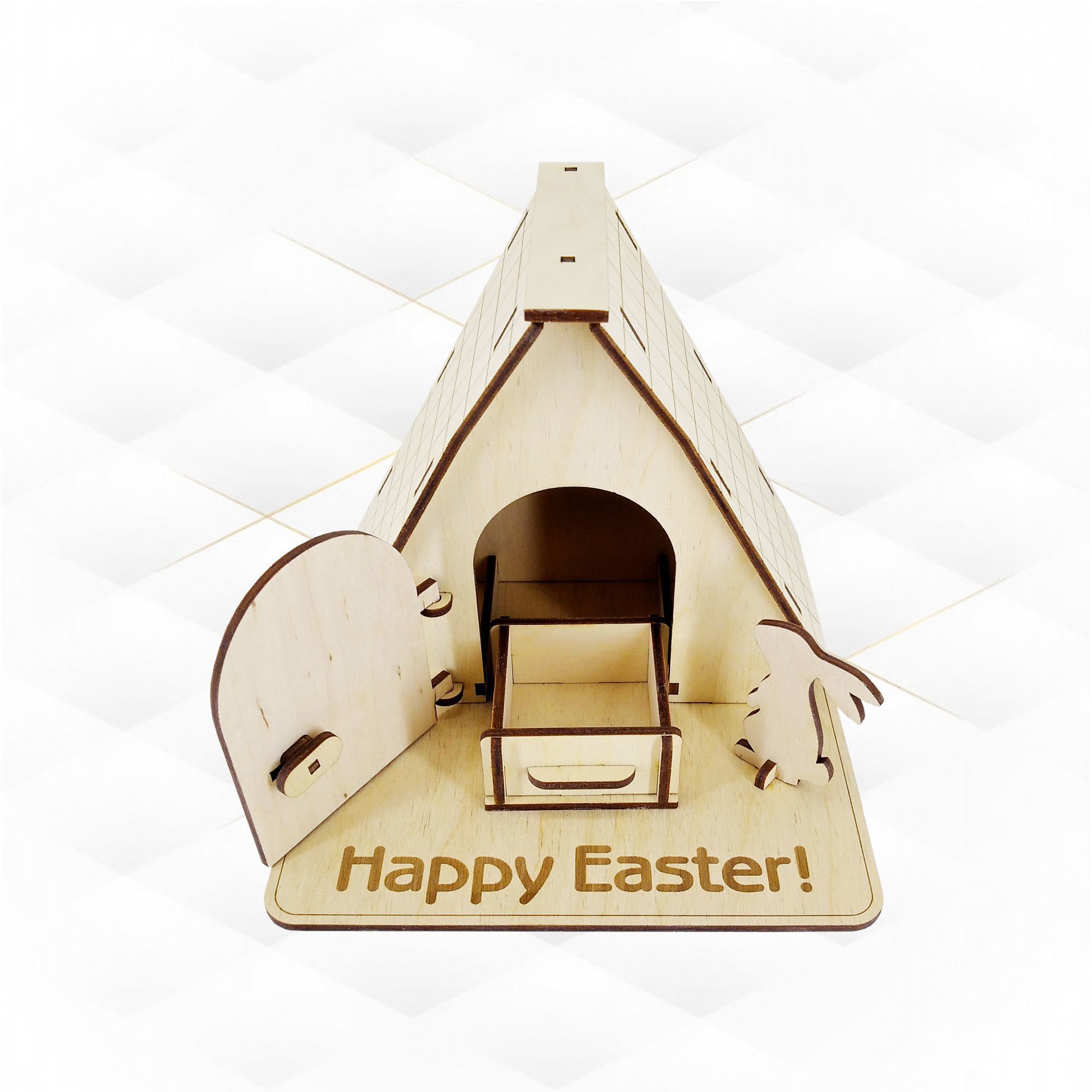 Easter gift decor svg dxf design laser cut Bunny model laser 3D model ...