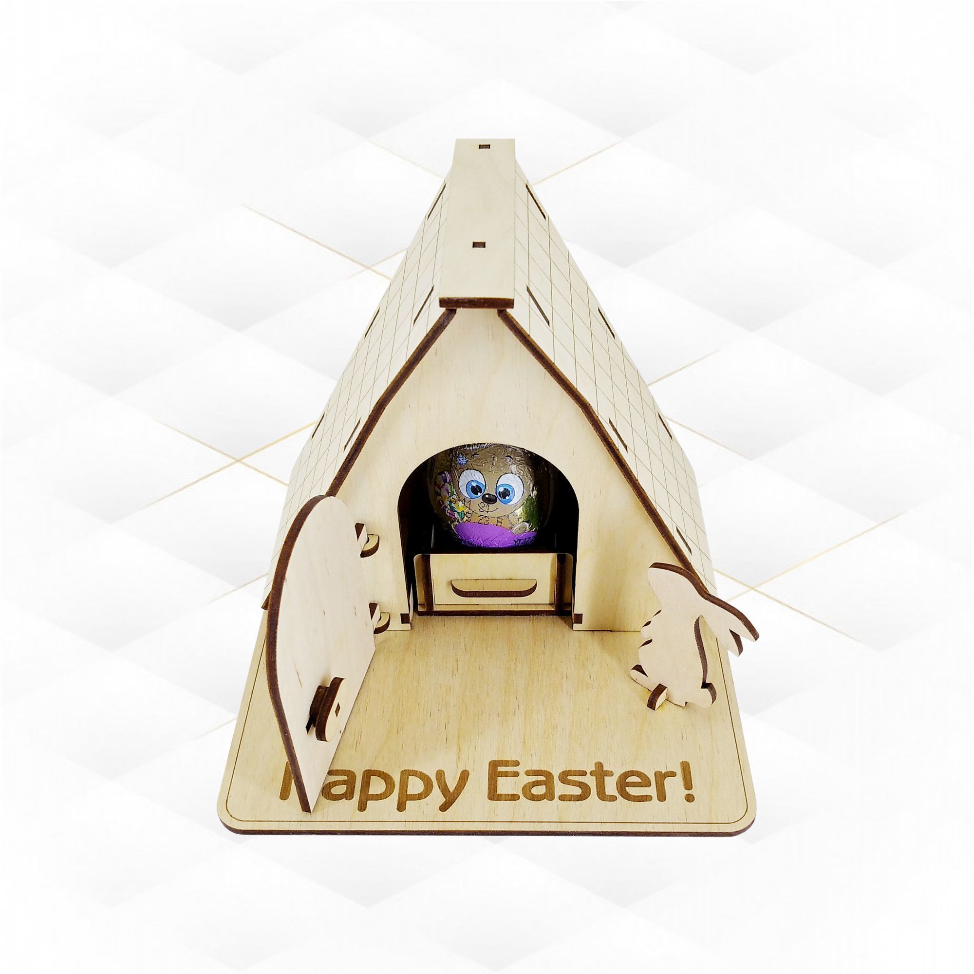 Easter gift decor svg dxf design laser cut Bunny model laser 3D model ...