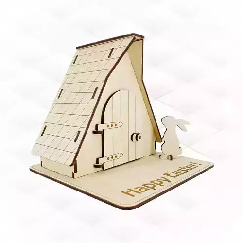 Easter gift decor svg dxf design laser cut Bunny model laser