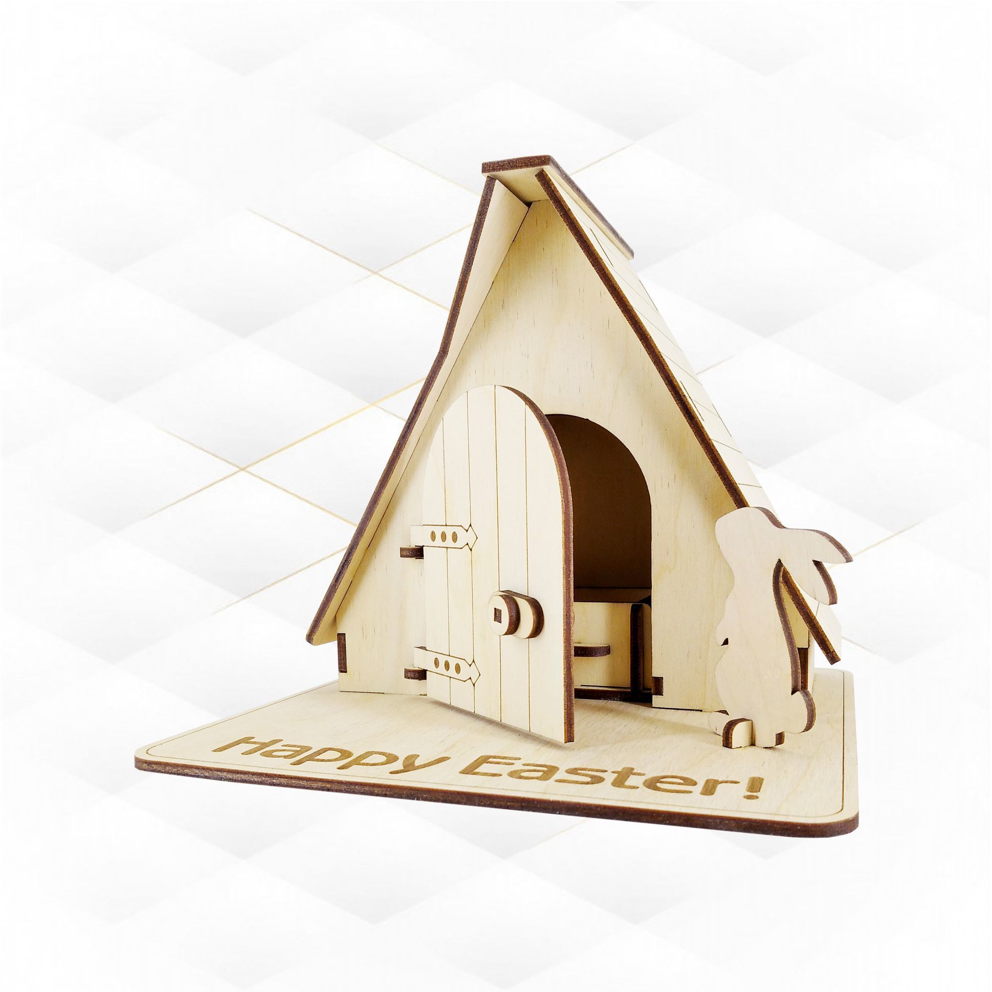 Easter gift decor svg dxf design laser cut Bunny model laser 3D model ...