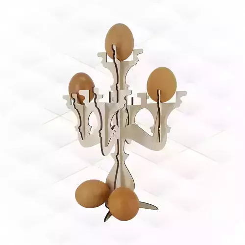 Easter eggs holder vector svg dxf pattern for laser cut