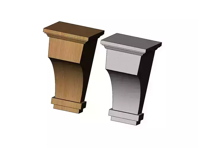 Tapered mission corbel bracket