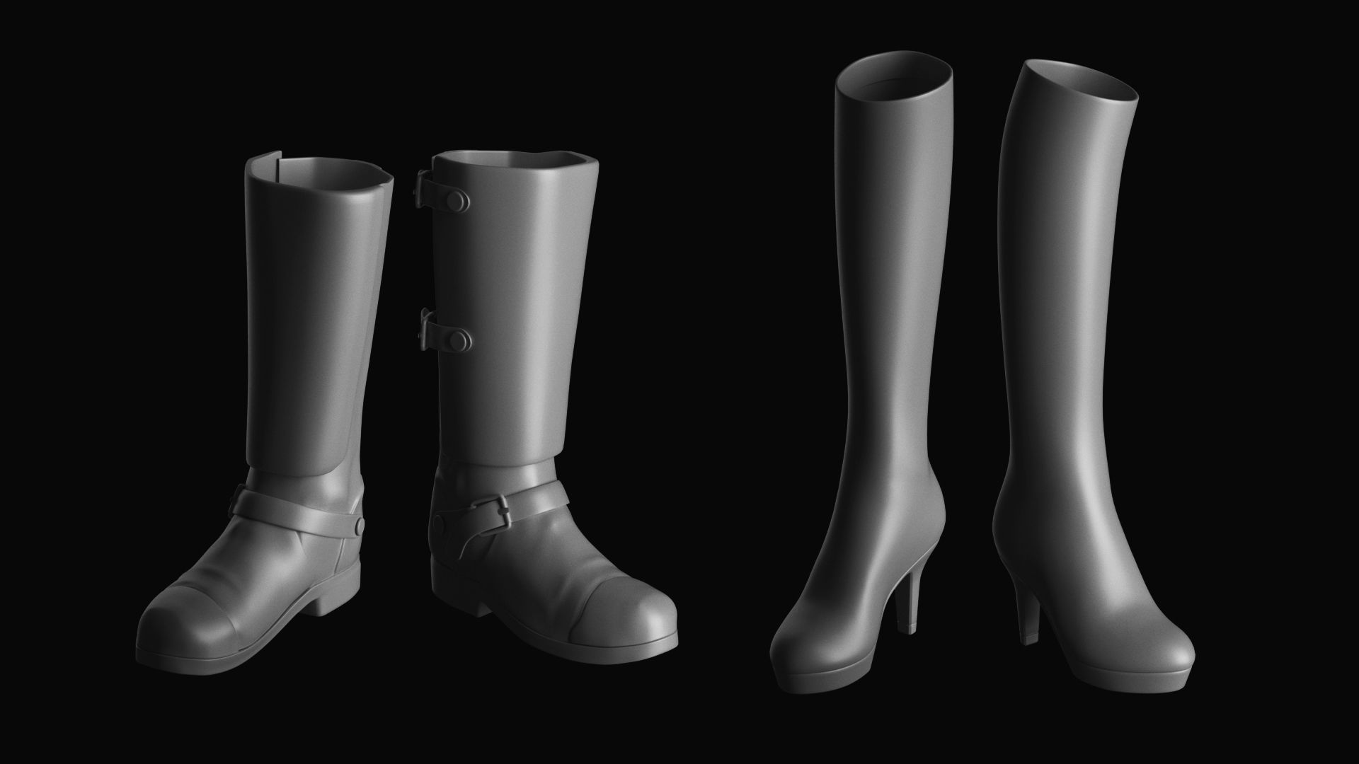 Basemesh Shoes Collection 3D model_6