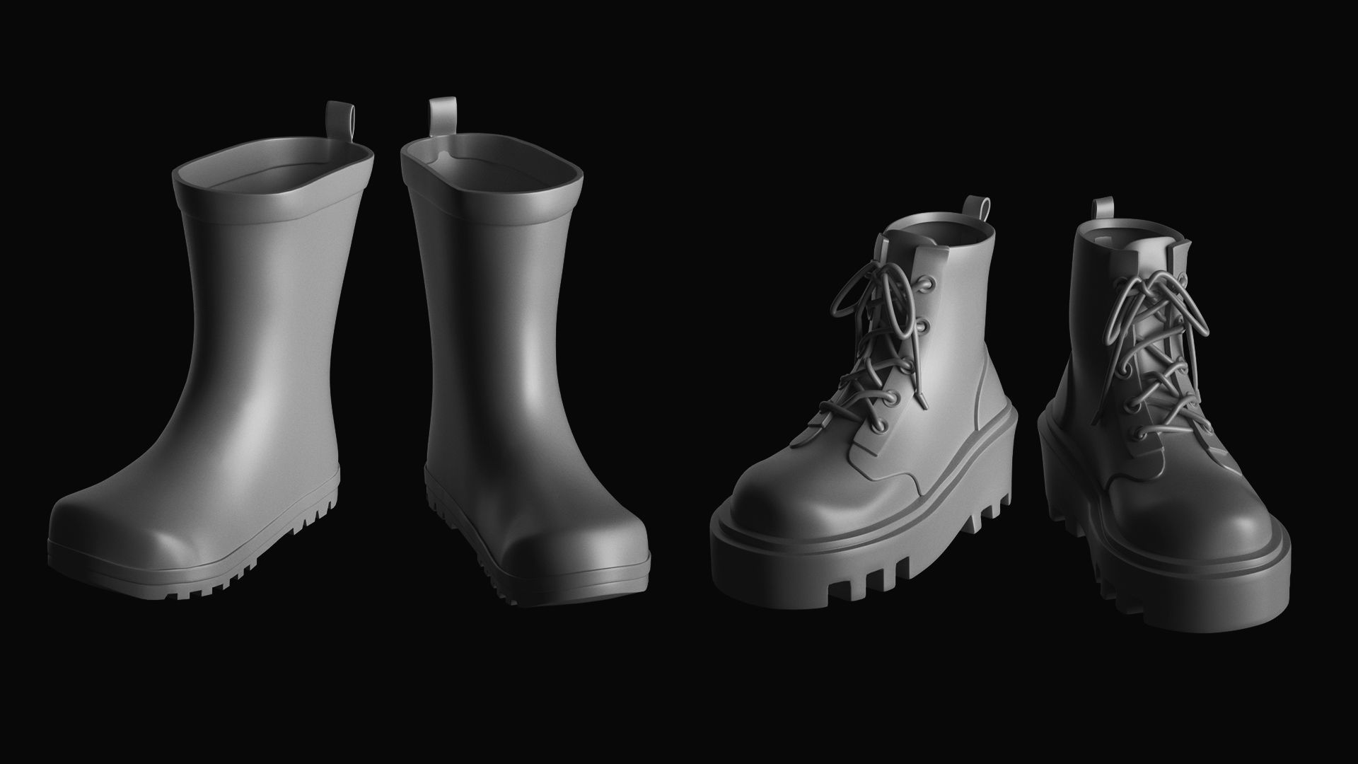 Basemesh Shoes Collection 3D model_9