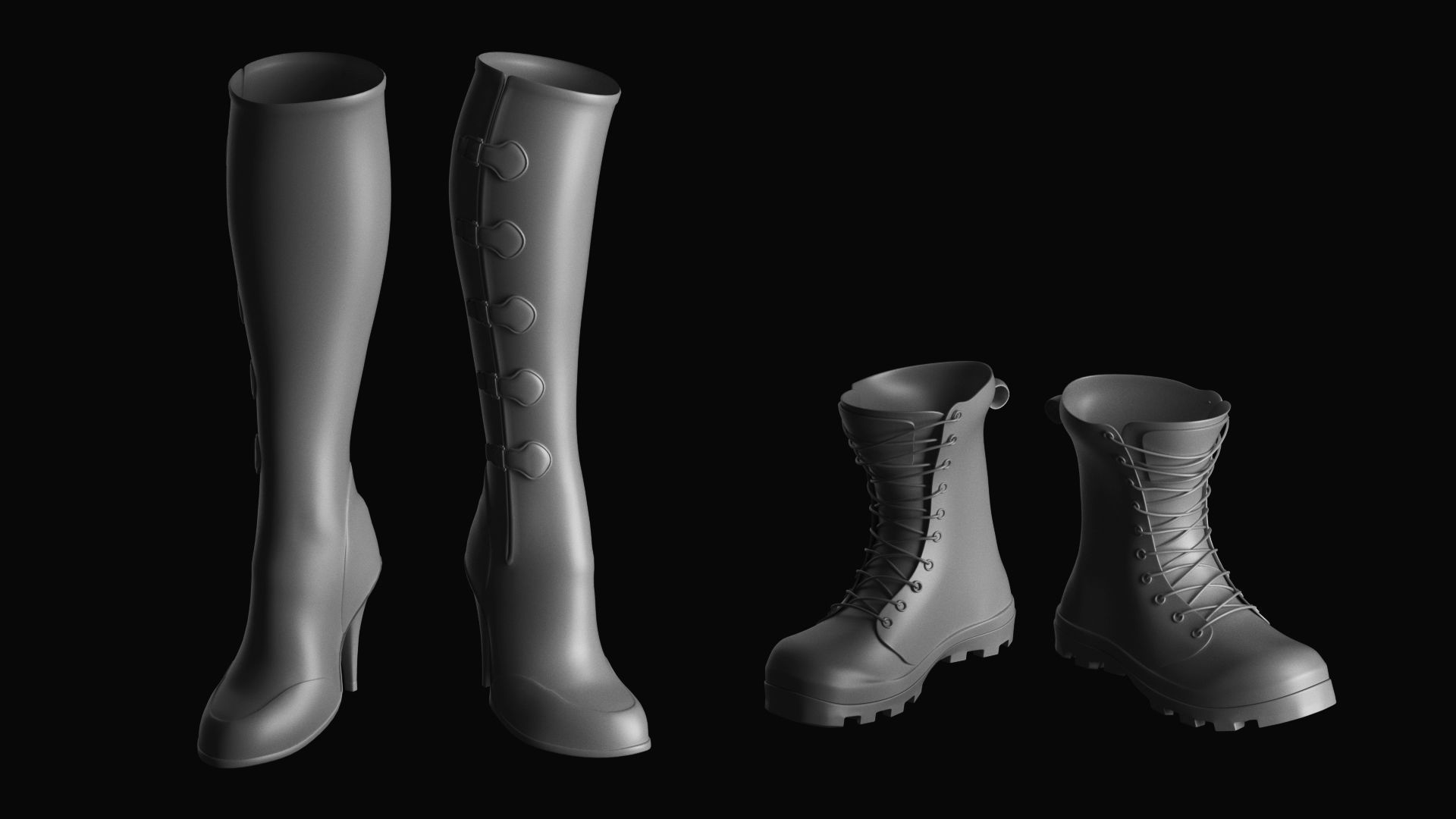 Basemesh Shoes Collection 3D model_8