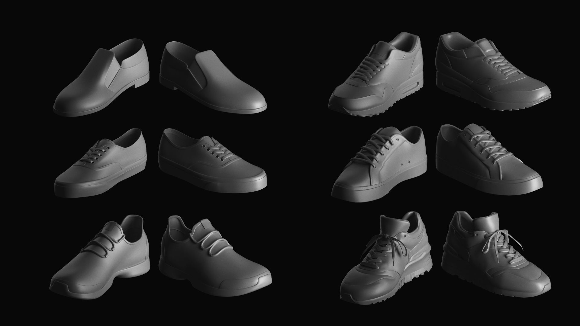 Basemesh Shoes Collection 3D model_3