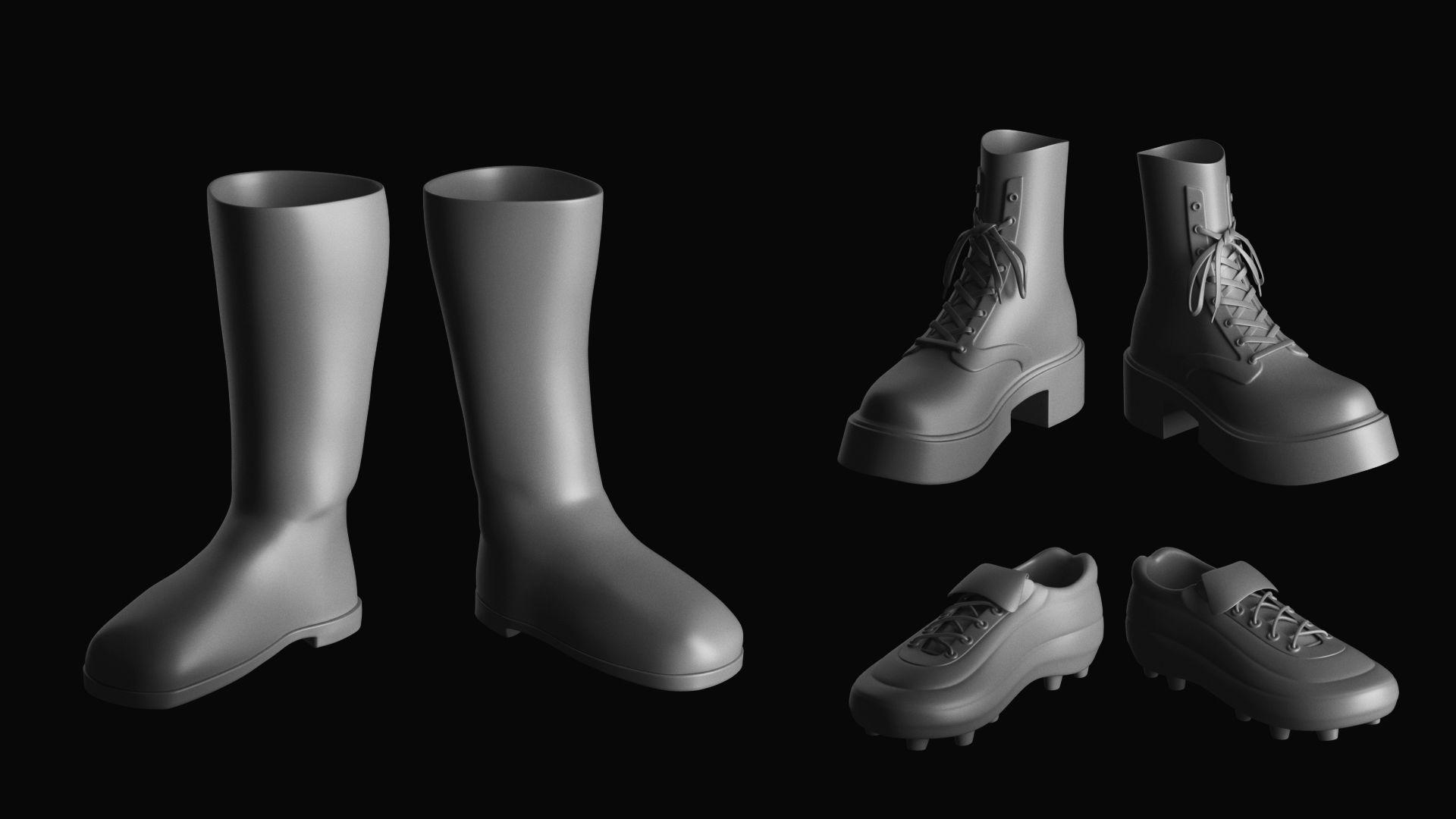 Basemesh Shoes Collection 3D model_4