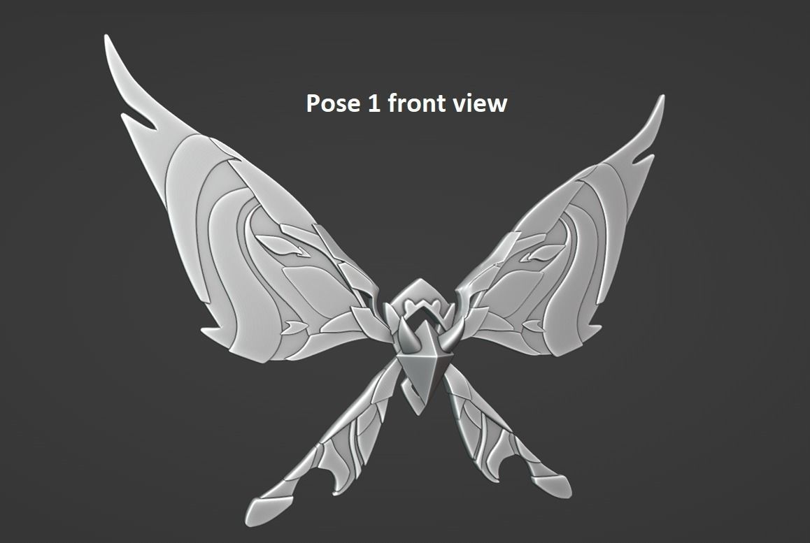 Geo Crystalfly -- Genshin Impact Decoration -- 3D Print Ready 3D print model_3