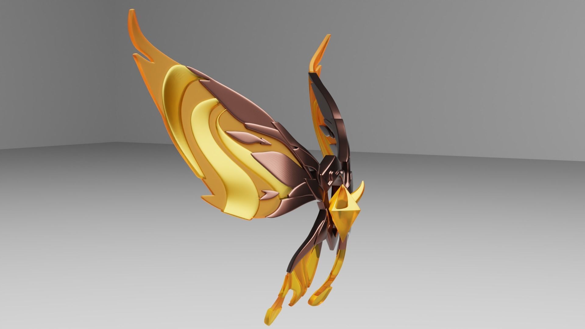 Geo Crystalfly -- Genshin Impact Decoration -- 3D Print Ready 3D print model_2
