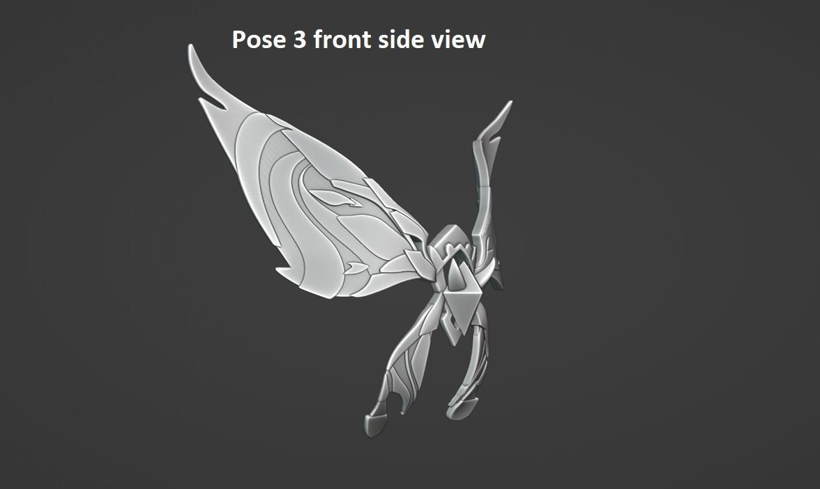 Geo Crystalfly -- Genshin Impact Decoration -- 3D Print Ready 3D print model_7