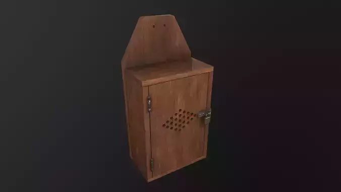  letter Box 3D Model Low-poly 3D model