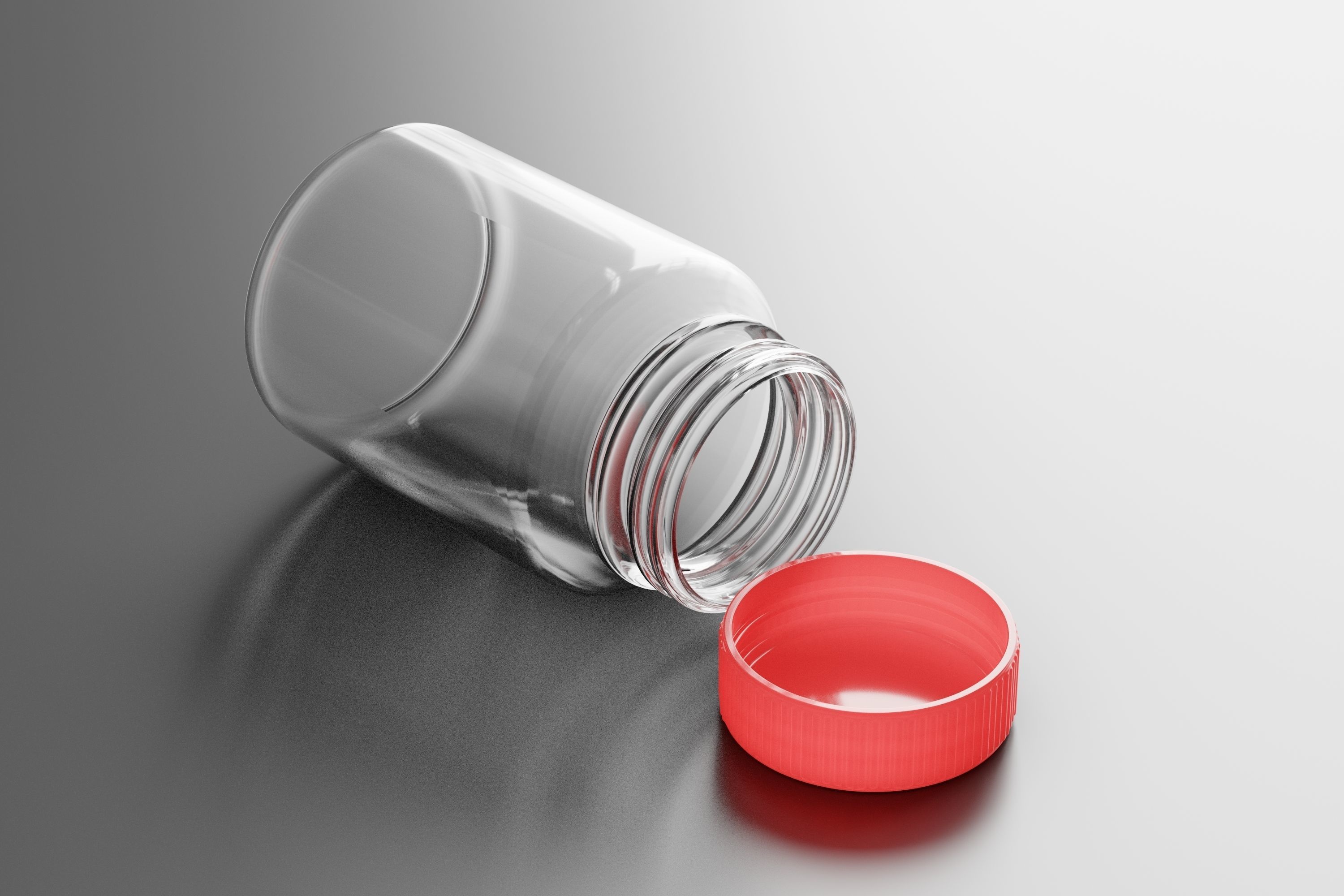 Medicine Bottle Low-poly 3D model_11