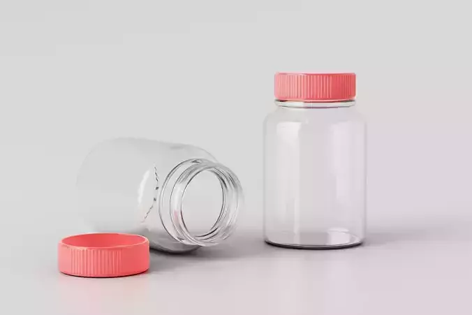 Medicine Bottle Low-poly 3D model