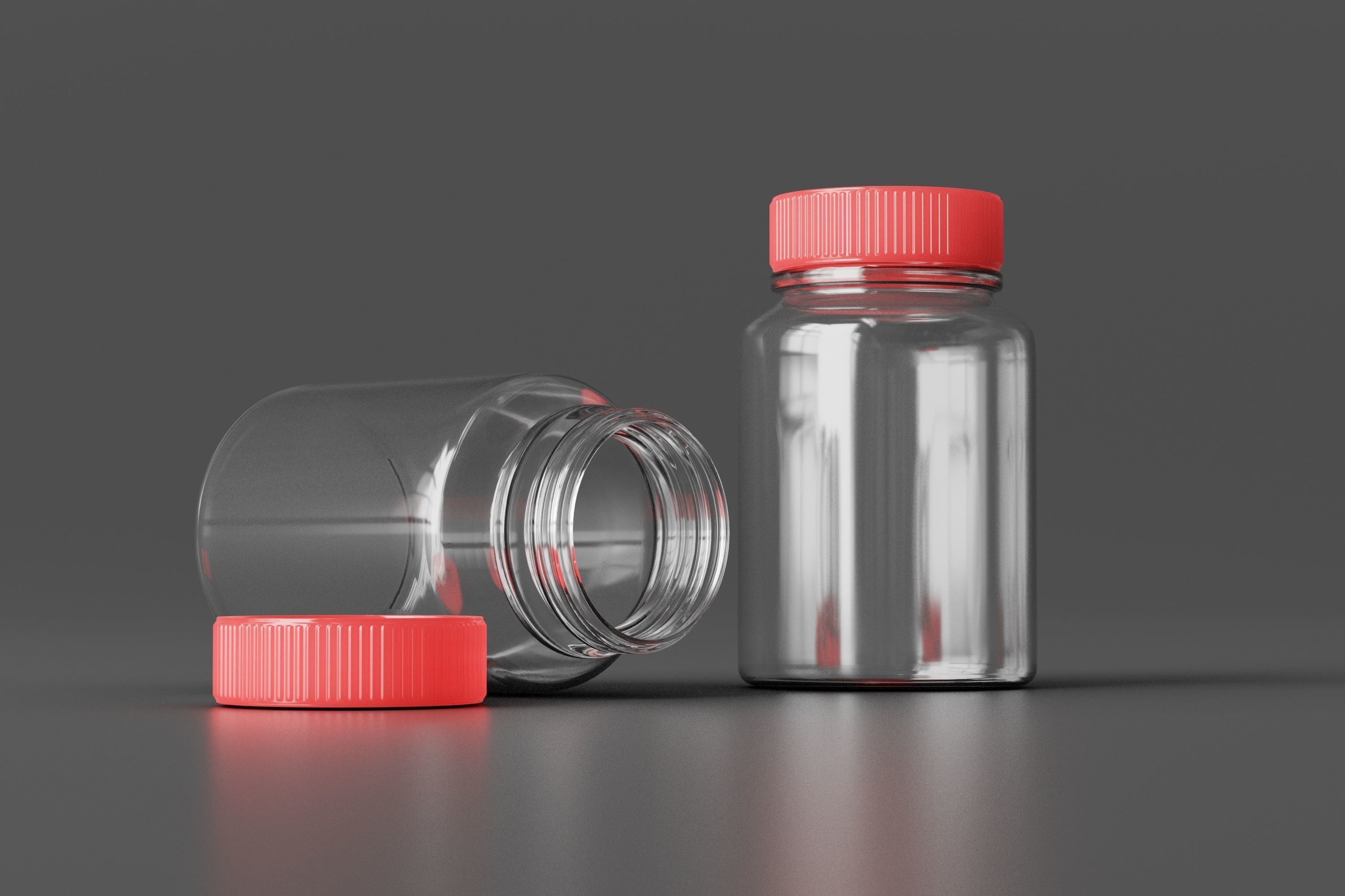 Medicine Bottle Low-poly 3D model_4