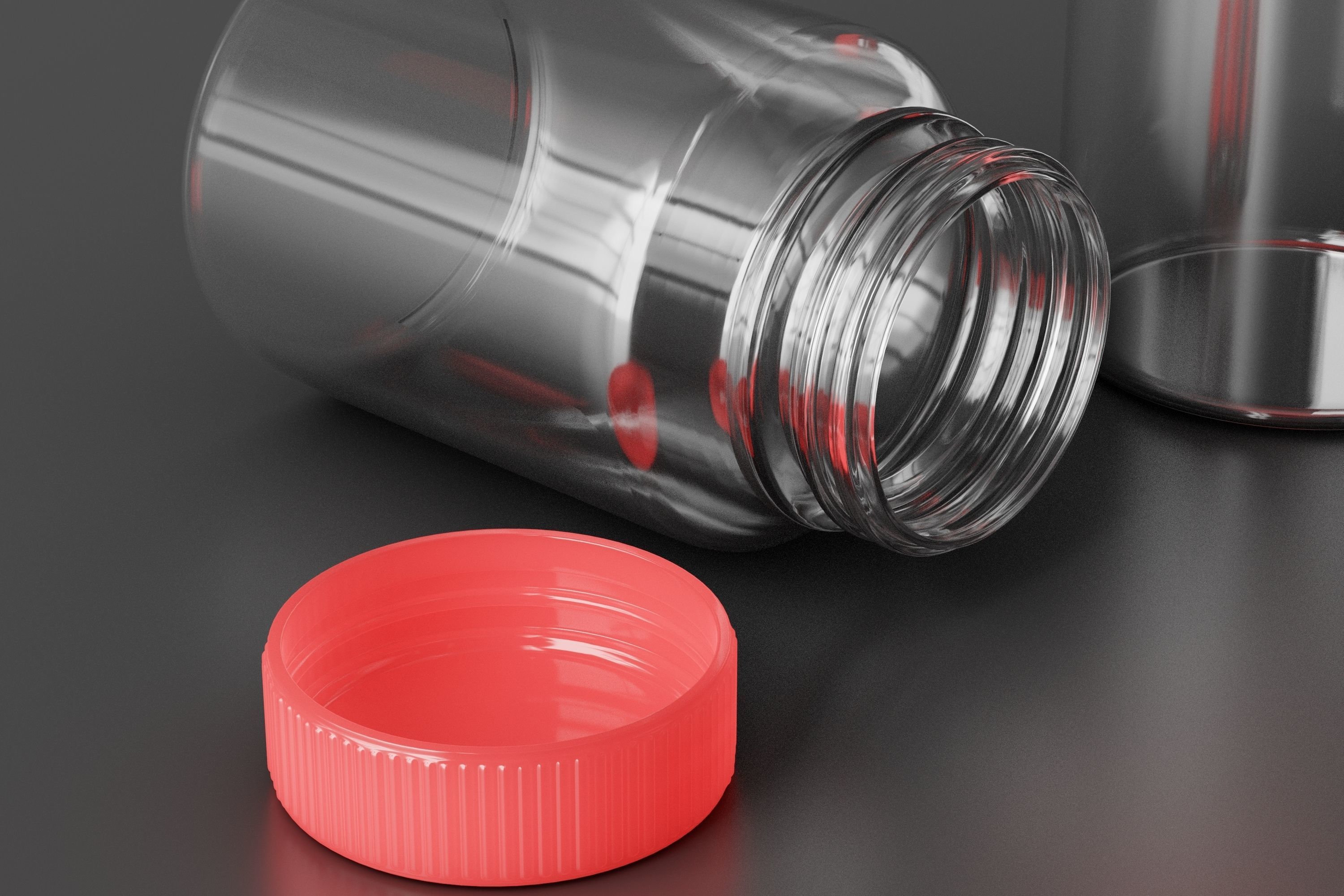 Medicine Bottle Low-poly 3D model_2