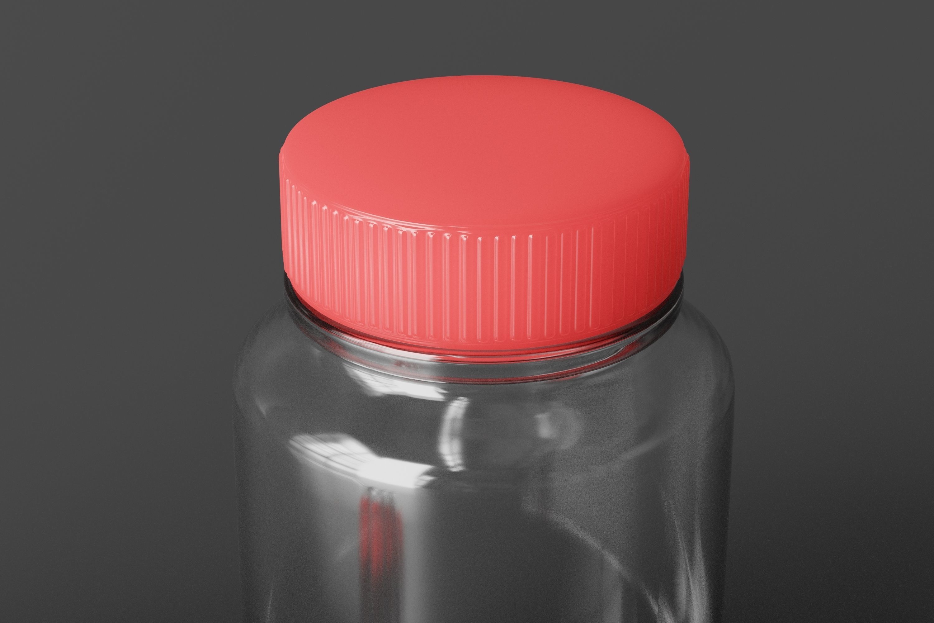 Medicine Bottle Low-poly 3D model_3