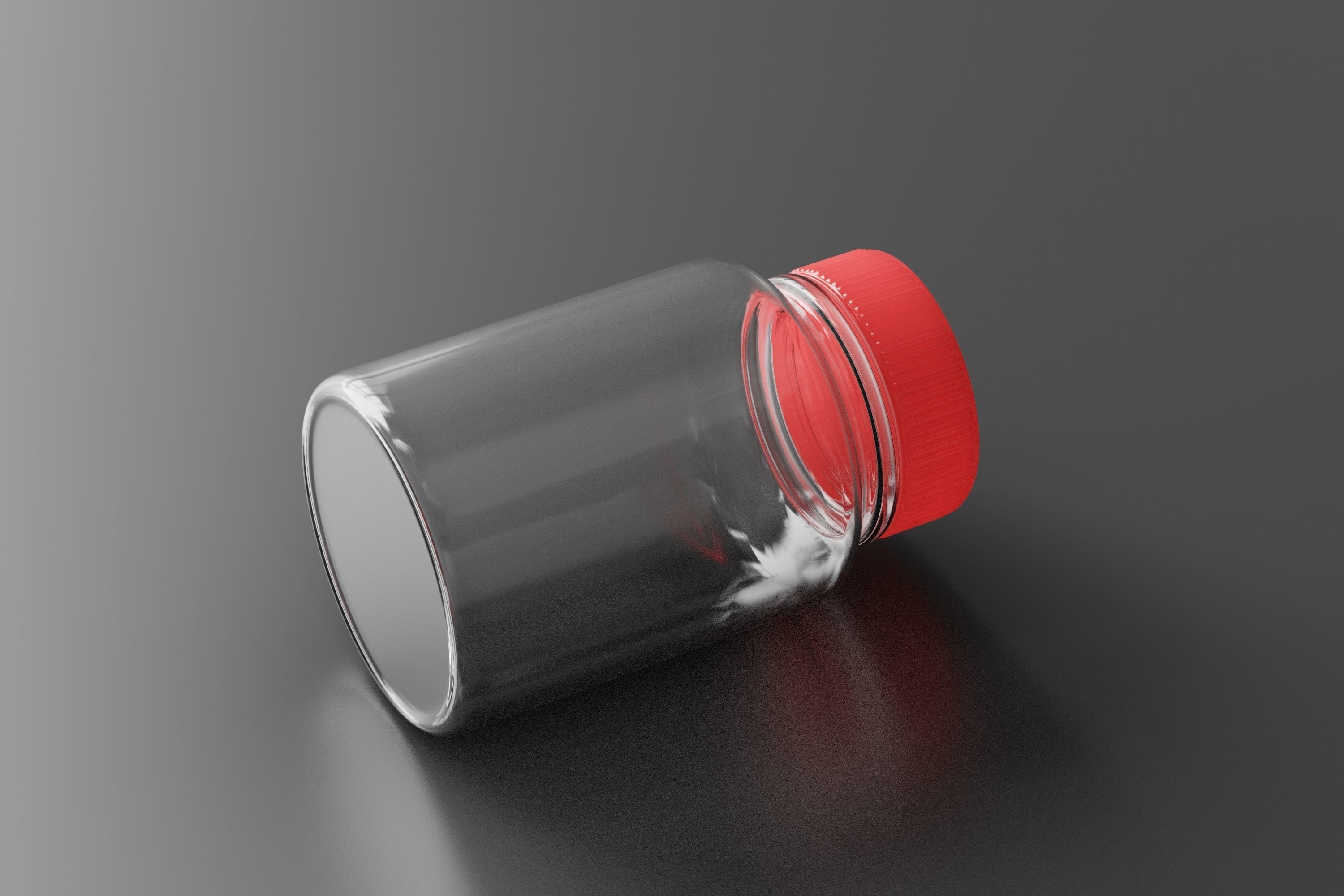 Medicine Bottle Low-poly 3D model_9
