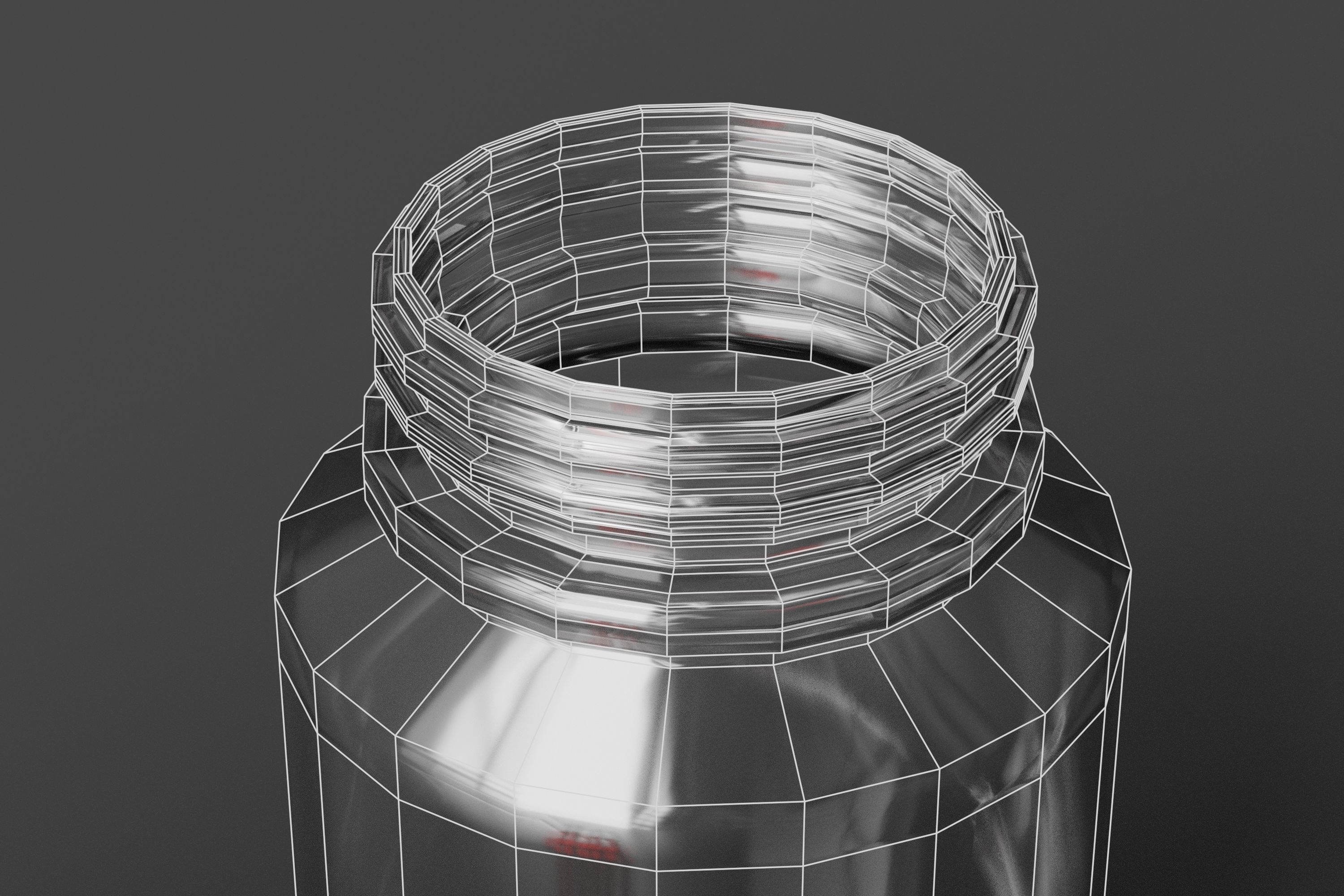 Medicine Bottle Low-poly 3D model_8