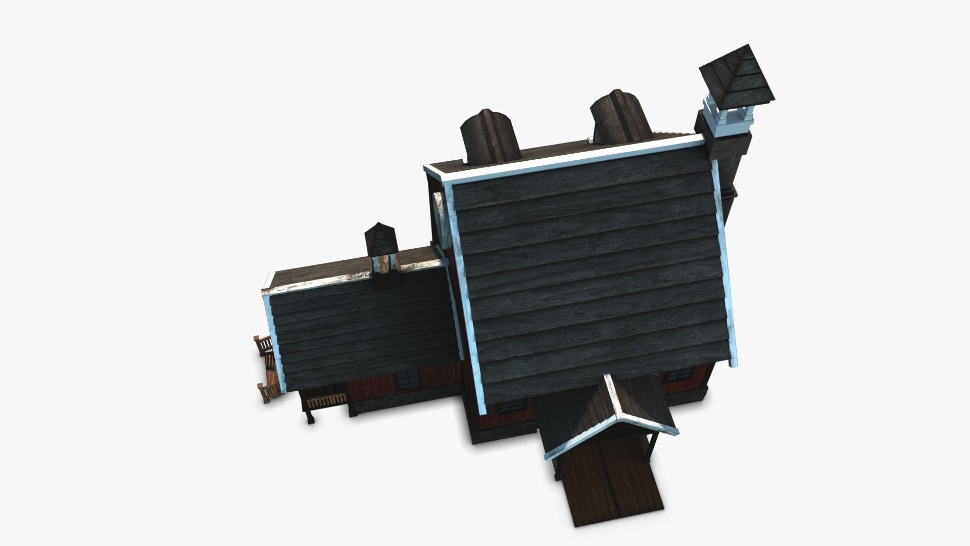 Cottage 17 Low-poly 3D model_6