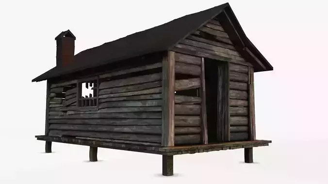 Cottage 19 Low-poly 3D model