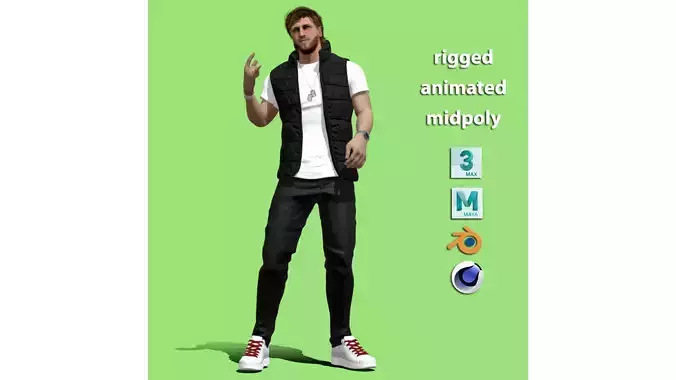 3D Rigged Logan Paul 3D model