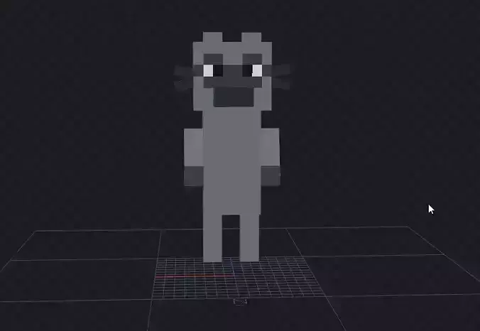 Low Poly Raccoon Character