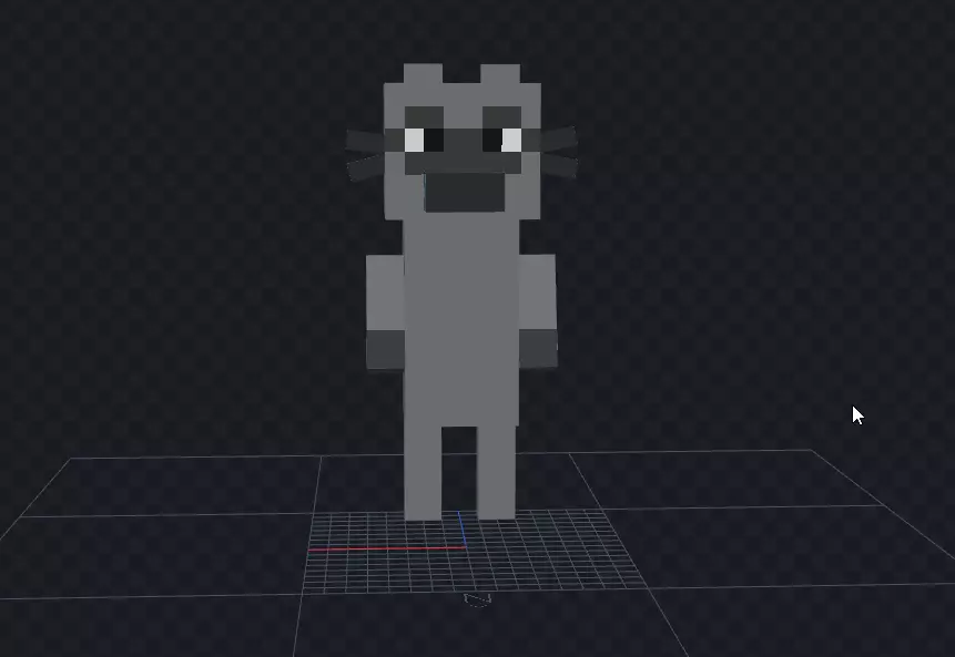Low Poly Raccoon Character Low-poly 3D model_0