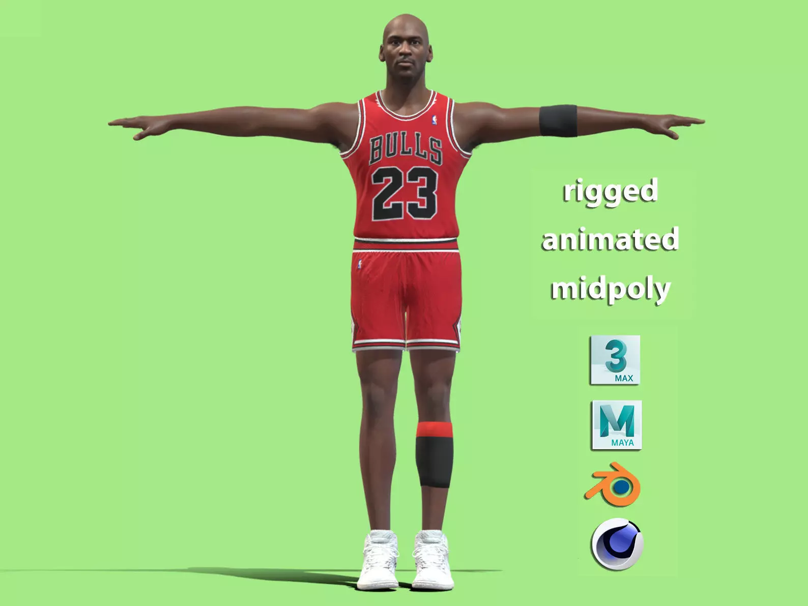 T-P Rigged Michael Jordan Chicago Bulls NBA 3D model_0