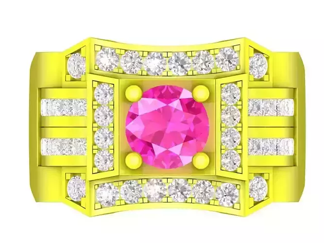 korean diamond men ring 4724