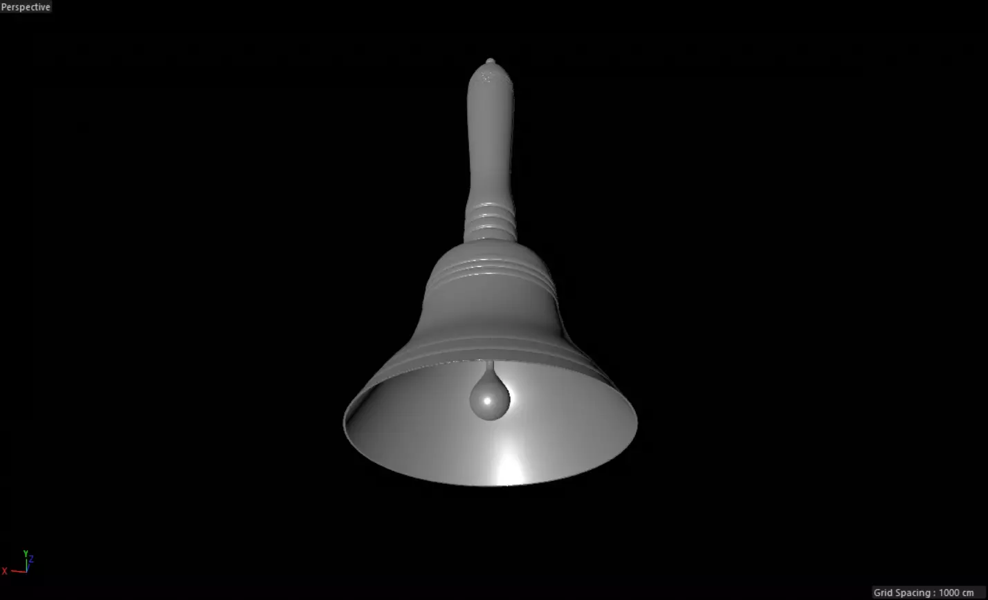 School handbell 3D model Free 3D model
