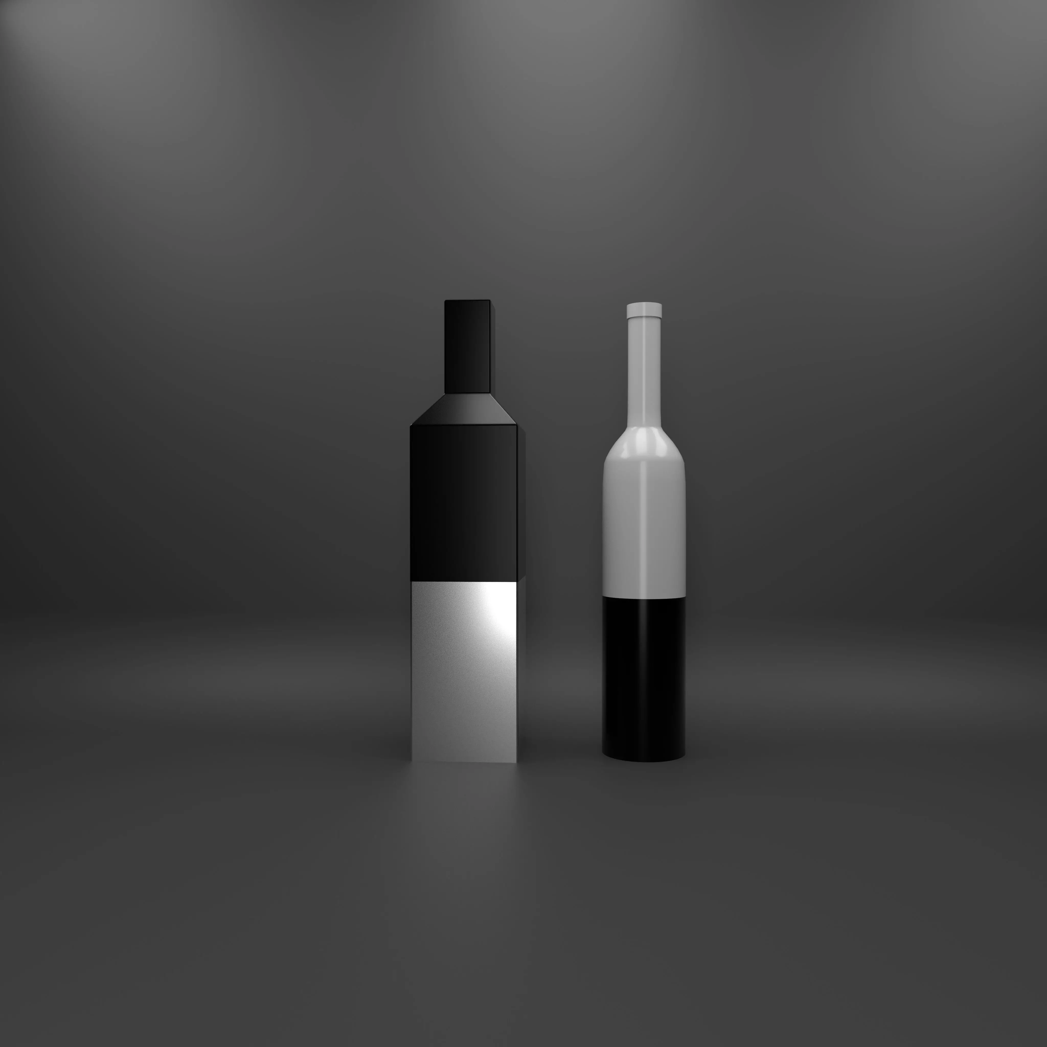 wine bottle Free low-poly 3D model