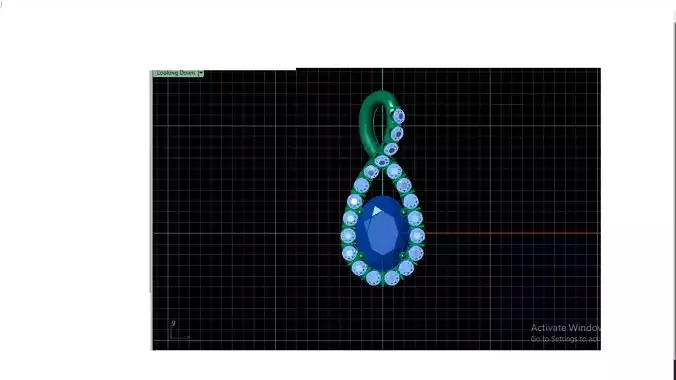 Pendant with Oval Shape Gemstone