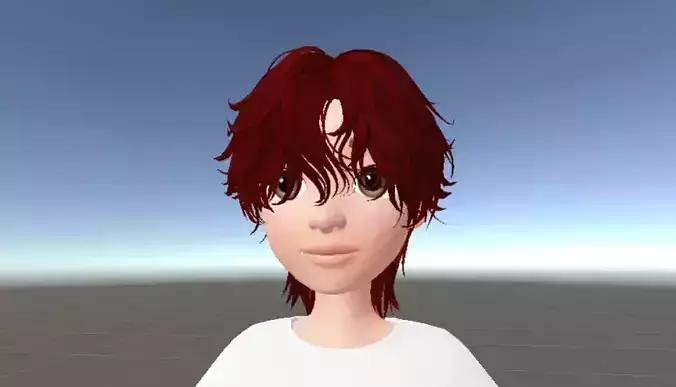 Hair 3D Zepeto Item Unity Prefab FBX 5N Low-poly 3D model