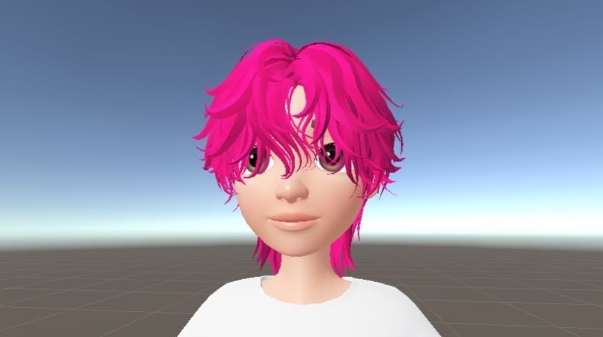 Hair 3D Zepeto Item Unity Prefab FBX 5N Low-poly 3D model_5