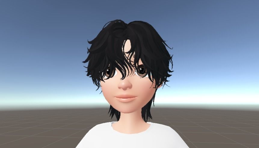 Hair 3D Zepeto Item Unity Prefab FBX 5N Low-poly 3D model_7