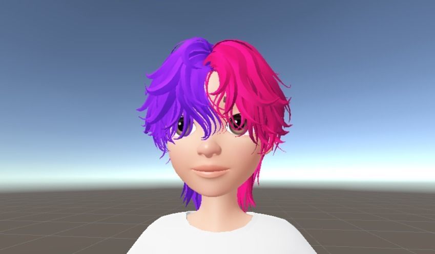 Hair 3D Zepeto Item Unity Prefab FBX 5N Low-poly 3D model_4