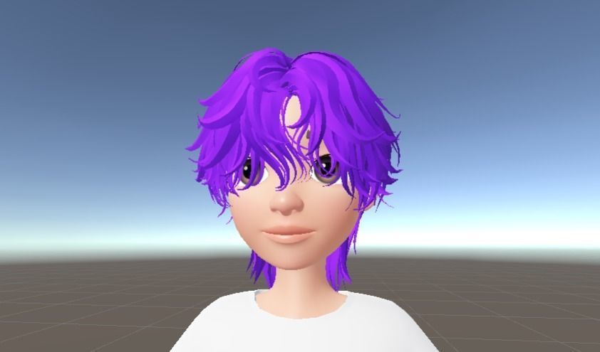 Hair 3D Zepeto Item Unity Prefab FBX 5N Low-poly 3D model_3