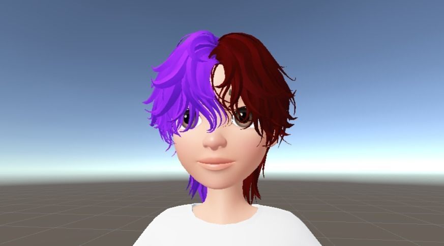 Hair 3D Zepeto Item Unity Prefab FBX 5N Low-poly 3D model_2