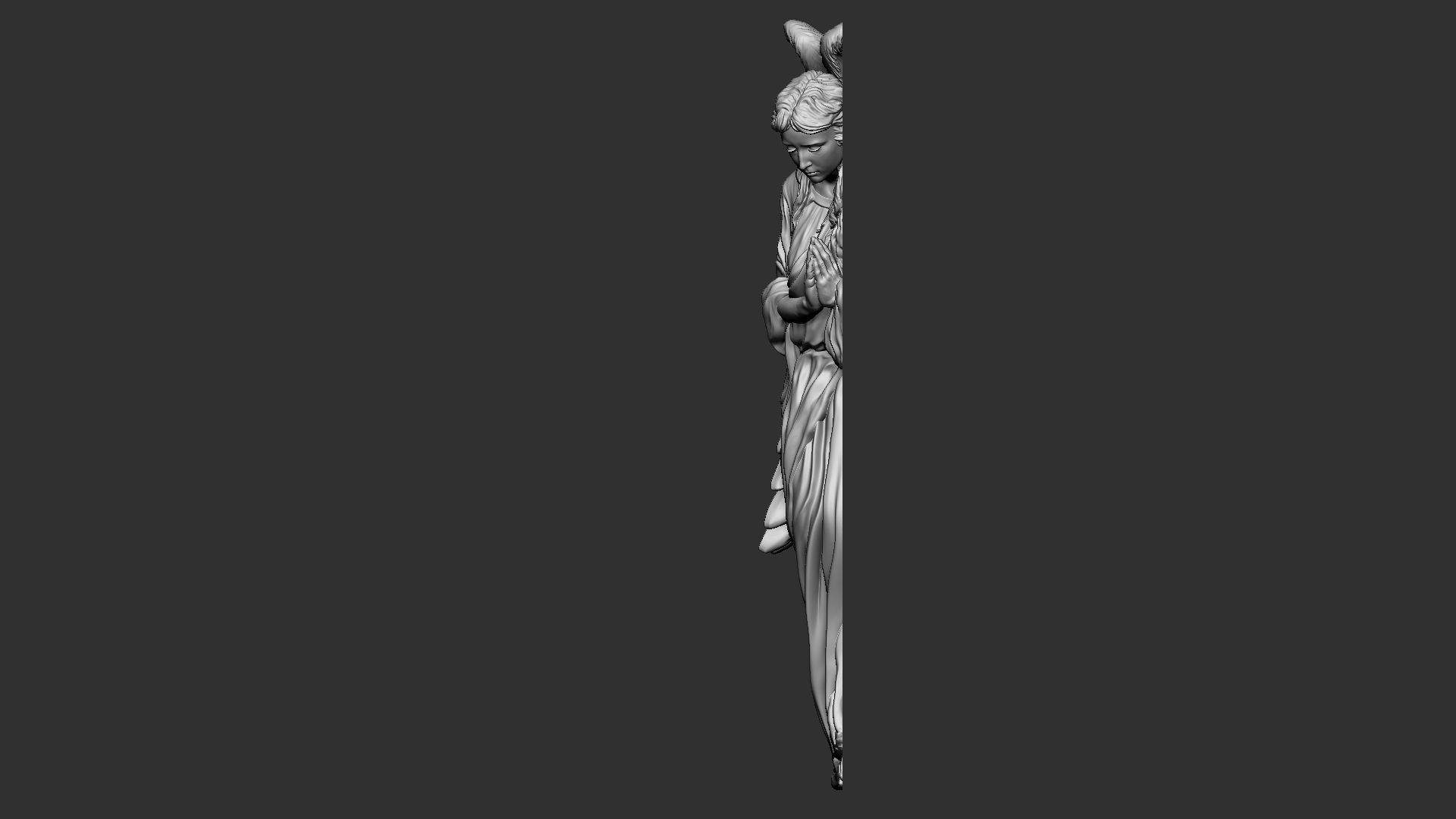 Angel Bas-Relief 1 3D print model_19