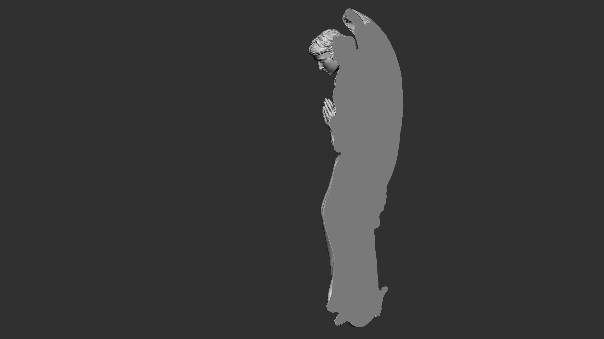 Angel Bas-Relief 1 3D print model_21