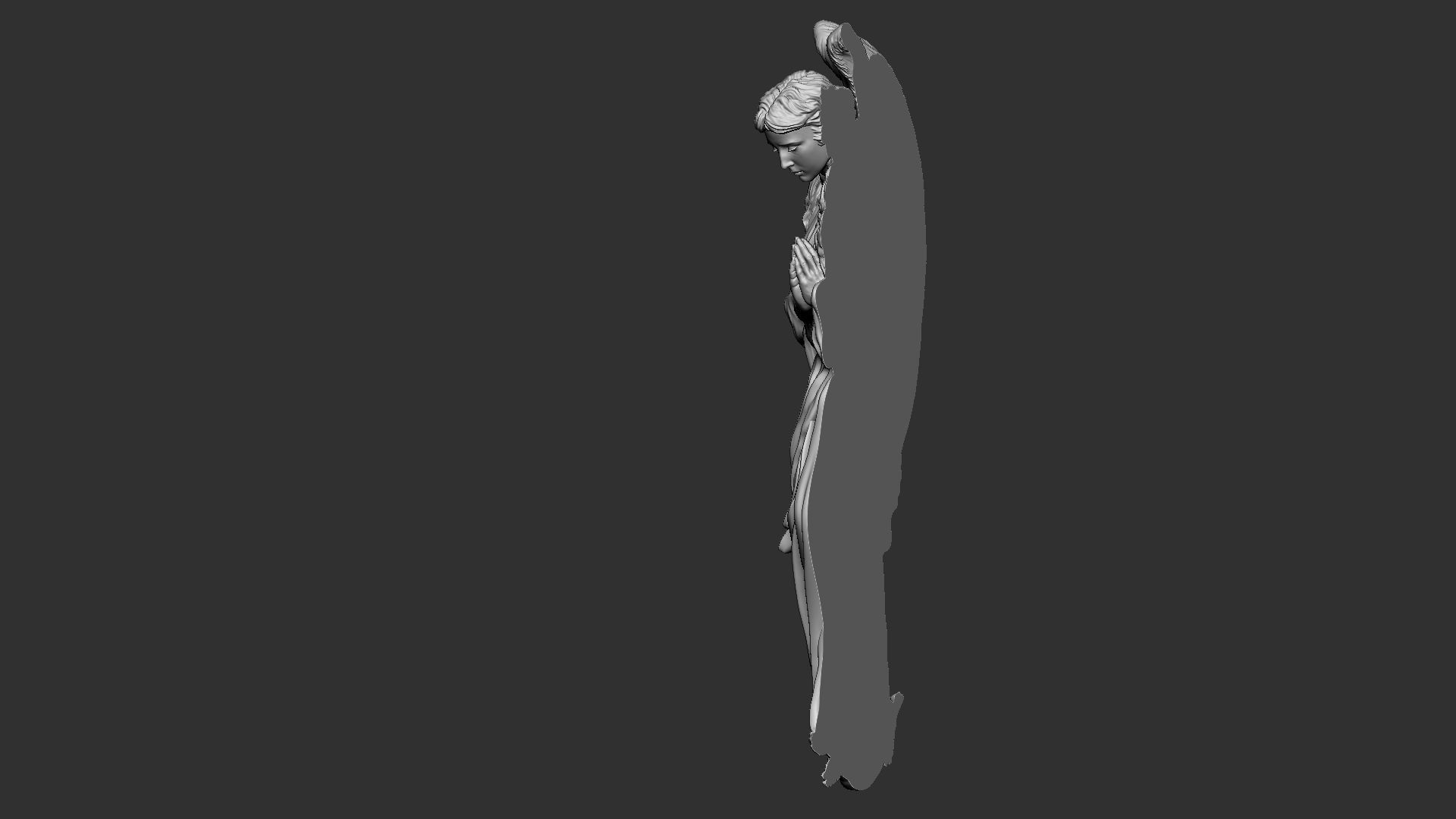 Angel Bas-Relief 1 3D print model_20
