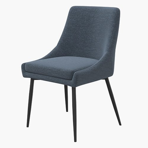 Viscount Upholstered Fabric Dining Chairs 3D model