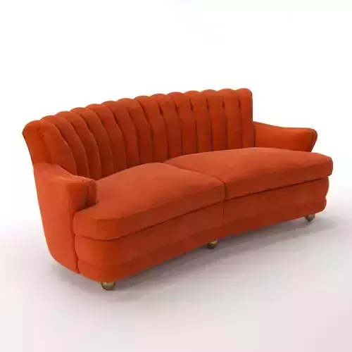 Vintage Couch Furniture Retro Orange Couch