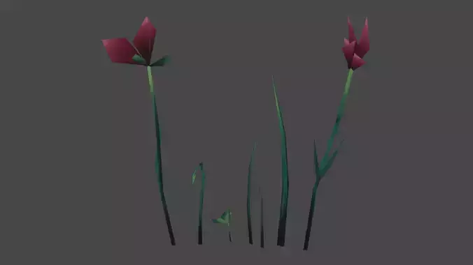 Anime Style GrassFlowers for Games