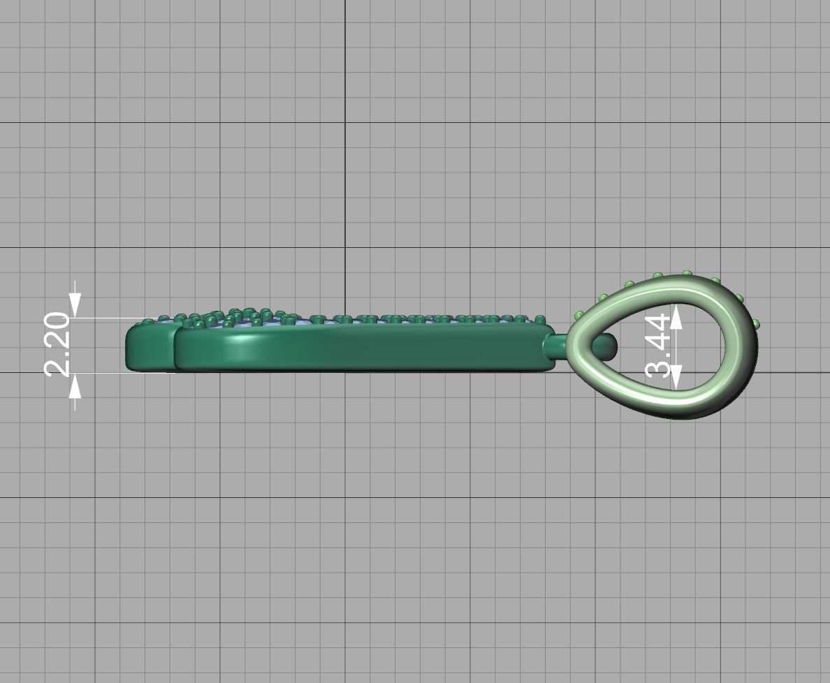 Music Note Pendants with Diamonds and Flat version 3D Model Collection_52