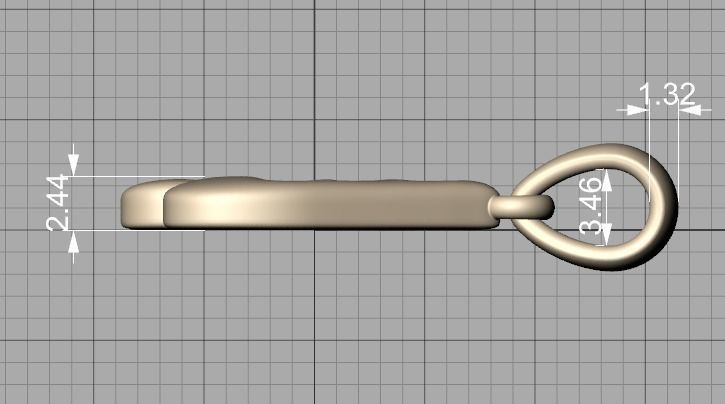 Music Note Pendants with Diamonds and Flat version 3D Model Collection_18